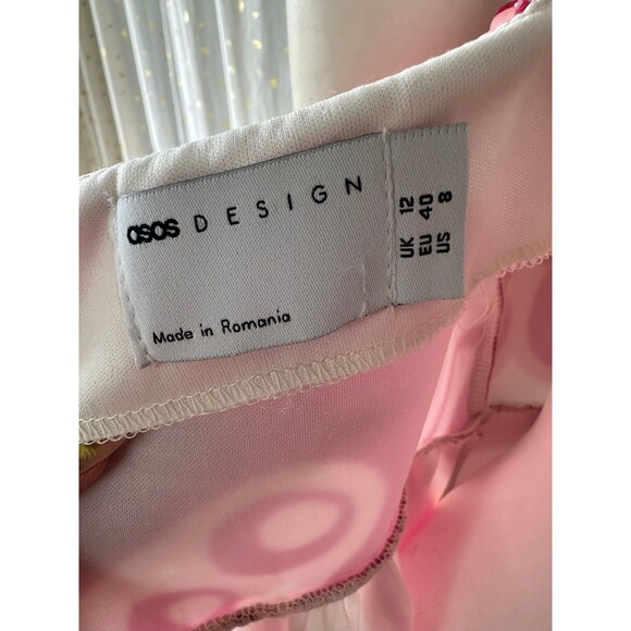 ASOS DESIGN Cupped Corset Bodice Retro Oversized Paisley Midi Prom Scuba Dress 8 - Picture 6 of 12